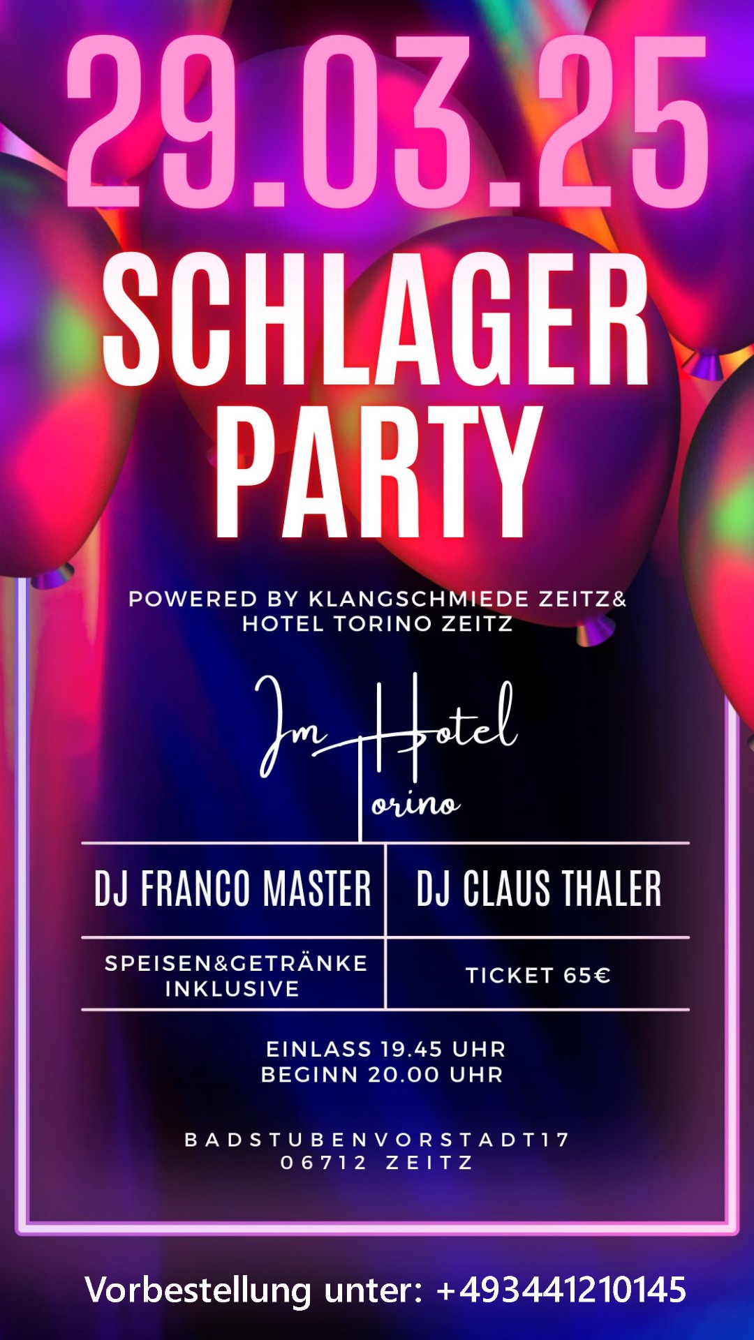 Schlagerparty 29-03-2025