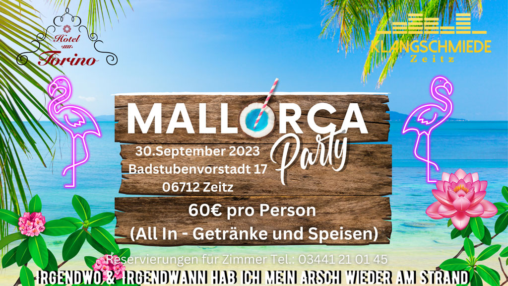 MALLORCA Party im Castello La Vita am 30.09.2023